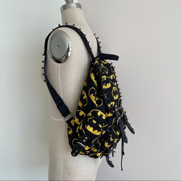 Lazy Oaf customized studded batman backpack - Picture 3 of 7